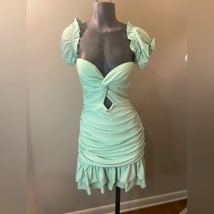 Mint Alora Ruched mini dress